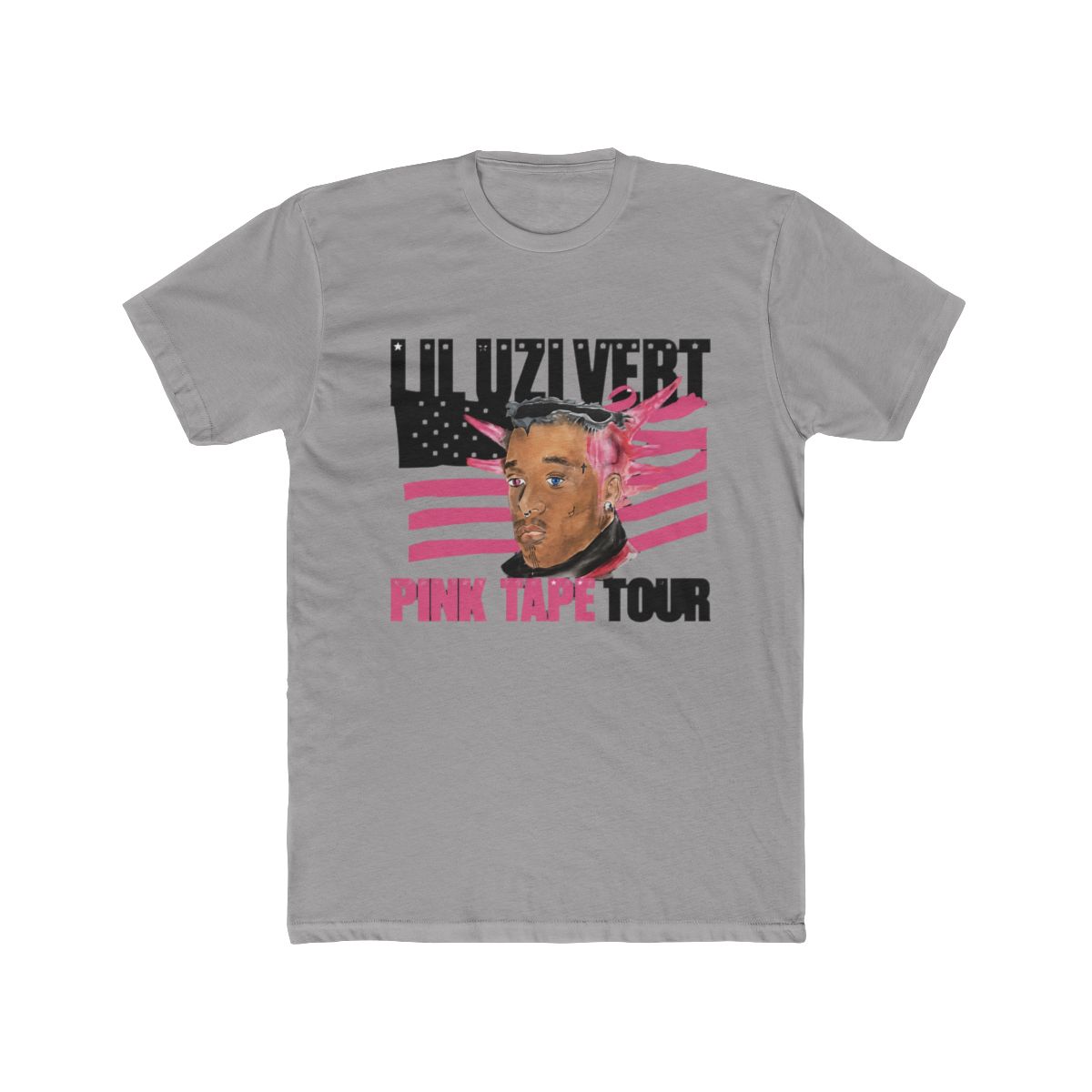 Pink Tape White Portrait T Shirt (Spotify Wrapped) | Lil Uzi Vert