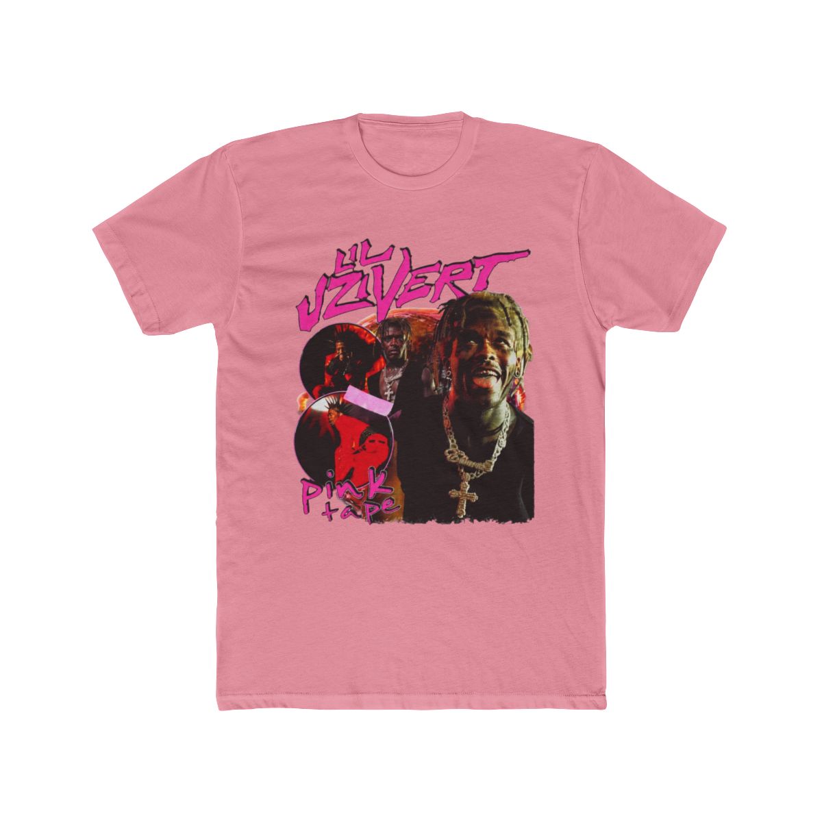 LIL UZI VERT PINK TAPE TEE - alternate angle 5, merchandise