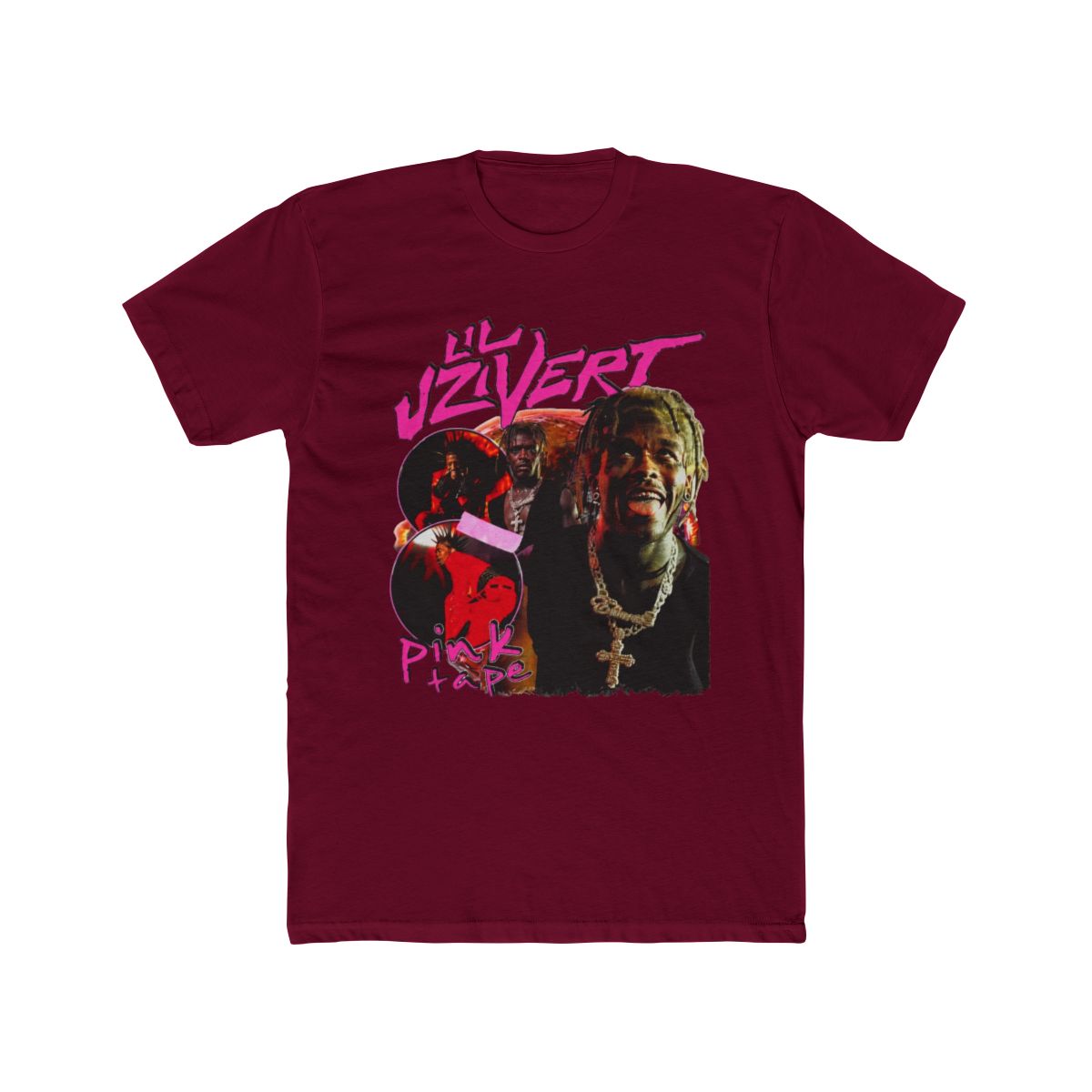 LIL UZI VERT PINK TAPE TEE - alternate angle 3, merchandise